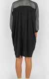 Jonas Caftan Top (UNISEX), wild black cotton