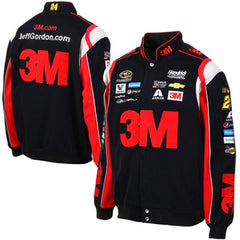 Mens Jeff Gordon Black/Red 3M Uniform Twill Jacket