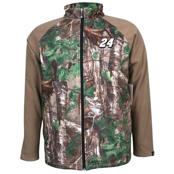 Mens Jeff Gordon Camo Realtree Xtra Green Fleece Jacket