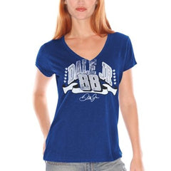 Women's Dale Earnhardt Jr. Royal Blue 4Her Splash Go V-Neck T-Shirt